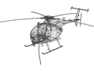 MD Helicopters MH-6/AH-6 Little Bird 3D Model