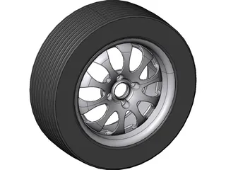 Tyre and Rim 3D Model