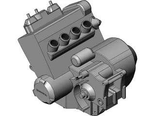 Honda CBR600RR Engine 3D Model