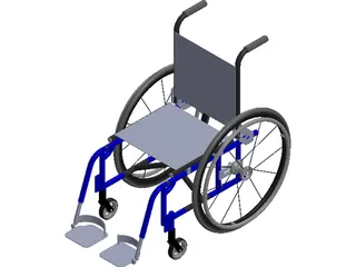 Wheelchair Foldable 3D Model