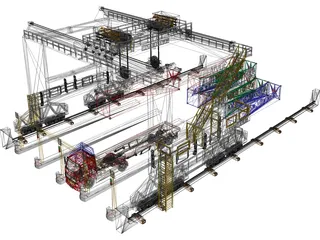 Container Loader Port 3D Model