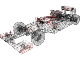 Virgin VR-01 F1 (2010) 3D Model