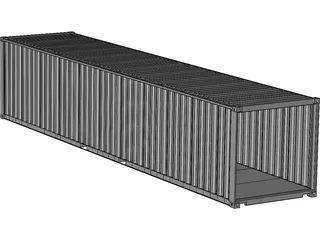 Shipping Container 40` ISO 3D Model