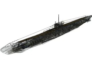 Uboat Type VII 3D Model