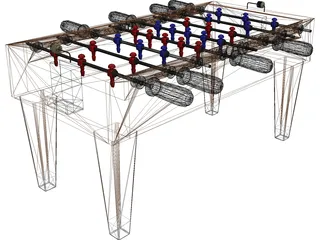 Foosball Table 3D Model