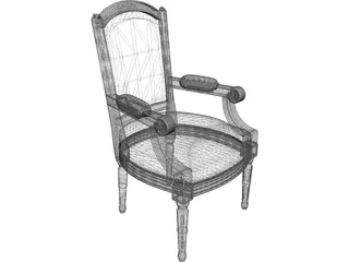 Classic Arm Chair 3D Model