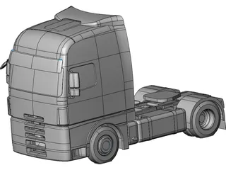 European Cab Over Truck 3D Model