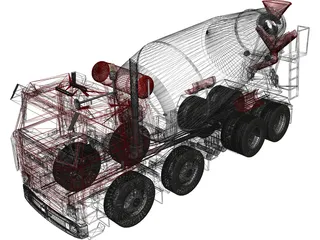 Scania 400 Cement Mixer 3D Model