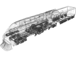 Wedge Locomotive 3D Model