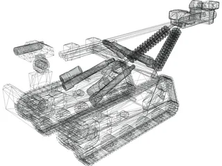 Bomb Disposal Robot 3D Model