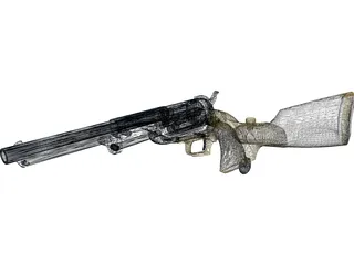 Colt 1847 Dragoon with Stock 3D Model