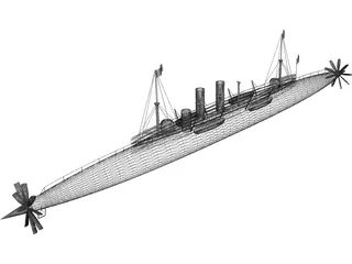 Cigar Ship Ross Winans 3D Model
