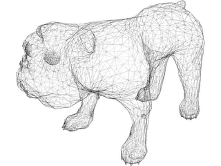 Dog Bulldog 3D Model