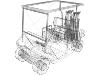 Golf Cart 3D Model