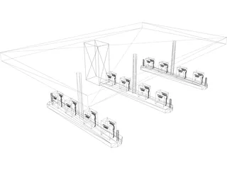 Gas Station 3D Model