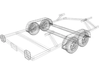 Boat Trailer 3D Model