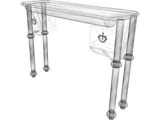 Desk Antique 3D Model