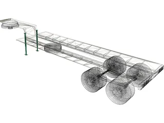 M269A1 Semitrailer Lowbed: Wrecker 3D Model