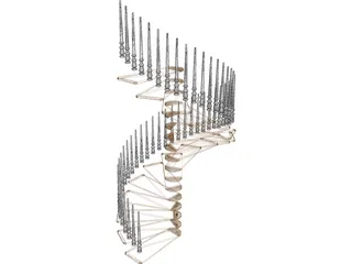 Spiral Staircase 3D Model