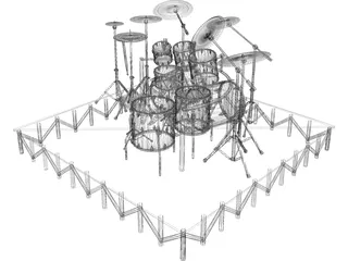 Drum Kit Big 3D Model