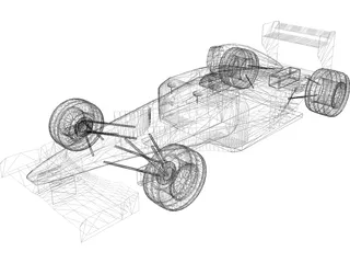 F1 McLaren Mercedes MP4/13 3D Model