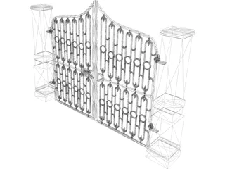 Driveway Gate 3D Model