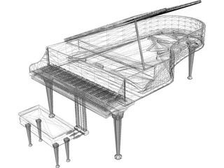 Classic Piano 3D Model