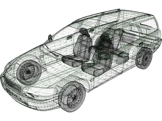 Volvo V70 (2001) 3D Model