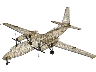 Fokker F27 Friendship 3D Model