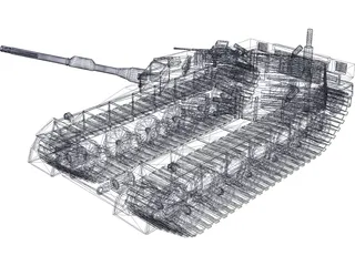 Japanese Type 90 Tank 3D Model