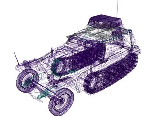 Sd. Kfz. 250/9 3D Model