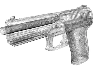 Heckler Koch Mk 23 Socom 3D Model