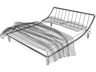 Double Bed Large 3D Model