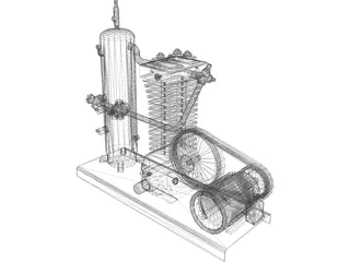 Air Compressor 3D Model