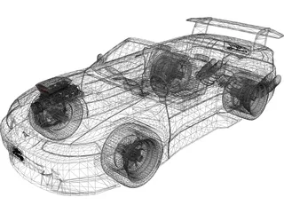 Ford Mustang 2000 [Supercharged] 3D Model