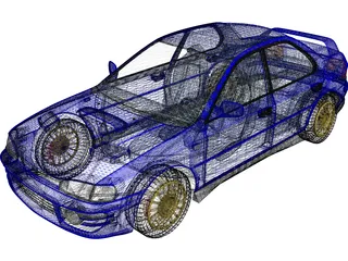 Subaru Impreza WRX GT Turbo (1998) 3D Model