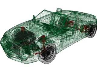 Alfa Romeo Spider (1995) 3D Model