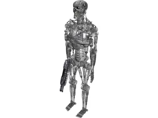 Terminator T-800 Metal Skeleton 3D Model