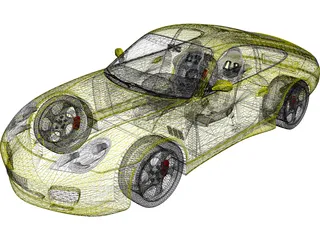 Porsche 911 996 Carrera 4S (2002) 3D Model