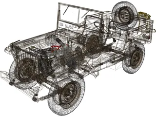 Jeep Willys (1935) 3D Model