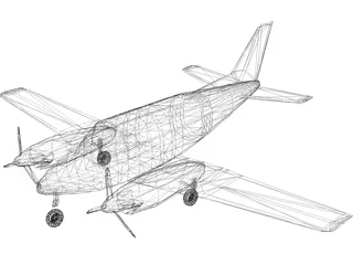 Beechcraft Super King Air 100 3D Model