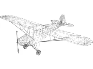 Piper J-3 Cub 3D Model