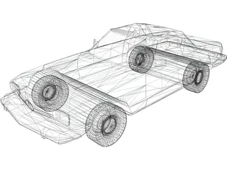 Mercedes-Benz 380 SL (1968) 3D Model