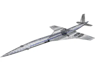 High Speed Civil Transport (HSCT) 3D Model