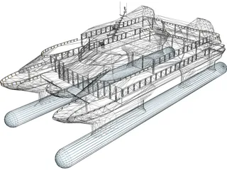 Navetek Catamaran 3D Model