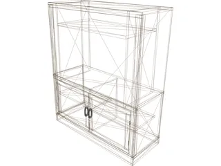 Entertainment Center [+Glass Shelves] 3D Model