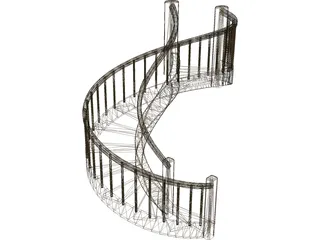 Spiral Staircase 3D Model