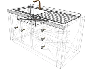 Kitchen Sink Area 3D Model