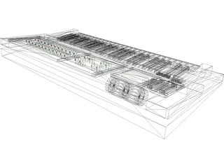 Synthesizer Yamaha DX100 3D Model