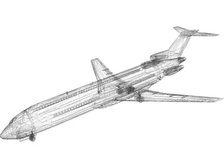 Boeing 727 3D Model